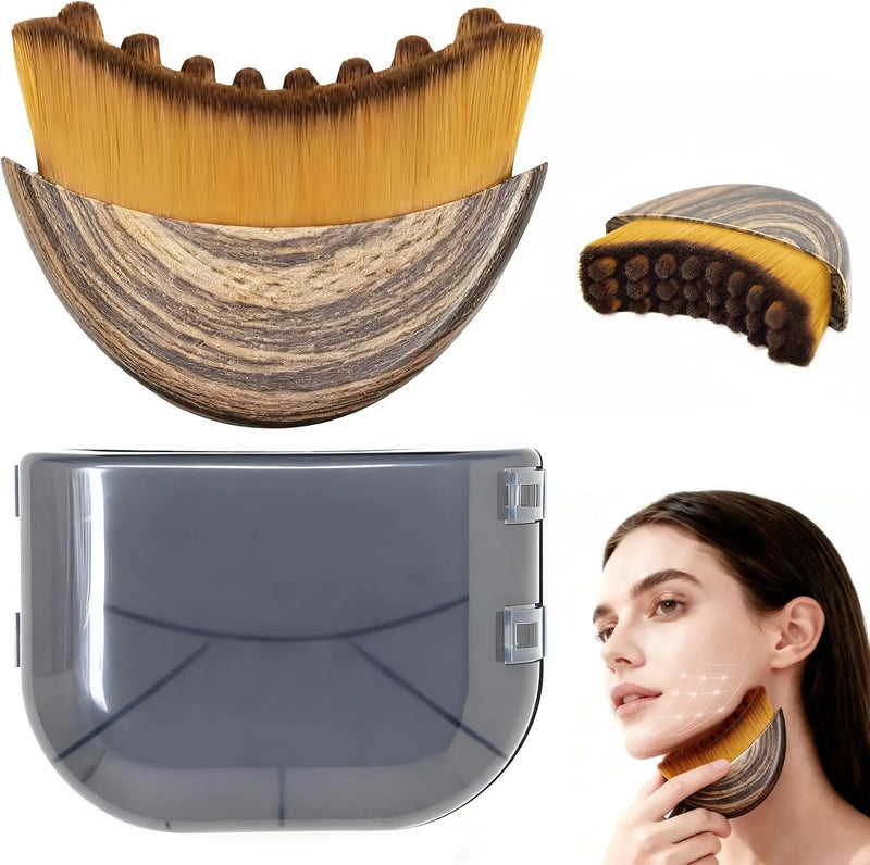 Contour Facial Brush Manual Lymphatic Drainage Massager Durable Soft Bristles Ergonomic Facial Cleansing Brush for Shaping