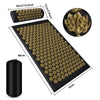 3Pcs Yoga Acupressure Mat and Pillow Set Acupuncture Long Massage Cushion Neck Back Feet Massager Relieve Stress Pain Massager