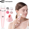 4 in 1 Electric Facial Cleansing Brush Waterproof IPX7 Face Massager Cleansing Device for Deep Cleaning Removal Blackhead Pore