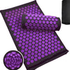 3Pcs Yoga Acupressure Mat and Pillow Set Acupuncture Long Massage Cushion Neck Back Feet Massager Relieve Stress Pain Massager