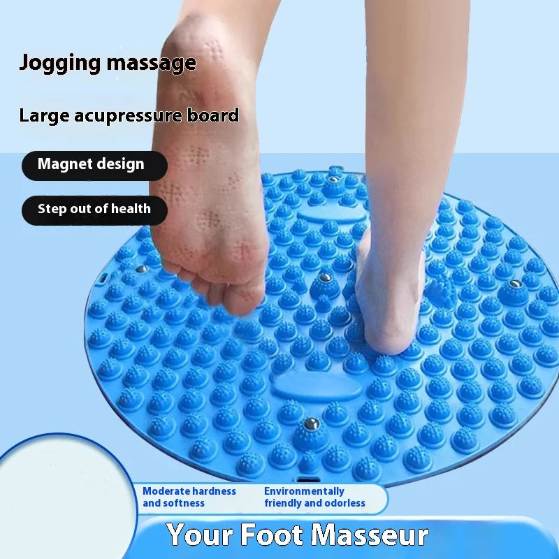1pc Non-slip Round Foot Acupressure Mat Running in Place Foot Workout Mats for Foot Pain Relief Home Yoga Fitness Equipment